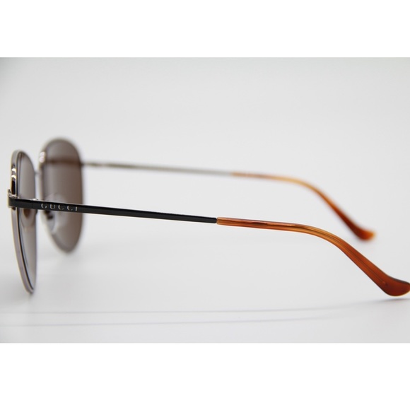 NEW GUCCI GG0573SK 002 BROWN AVIATOR SUNGLASSES - Picture 6 of 11